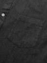 Ombre Clothing Moška jeans srajca z vezeno žepom Ombre Clothing