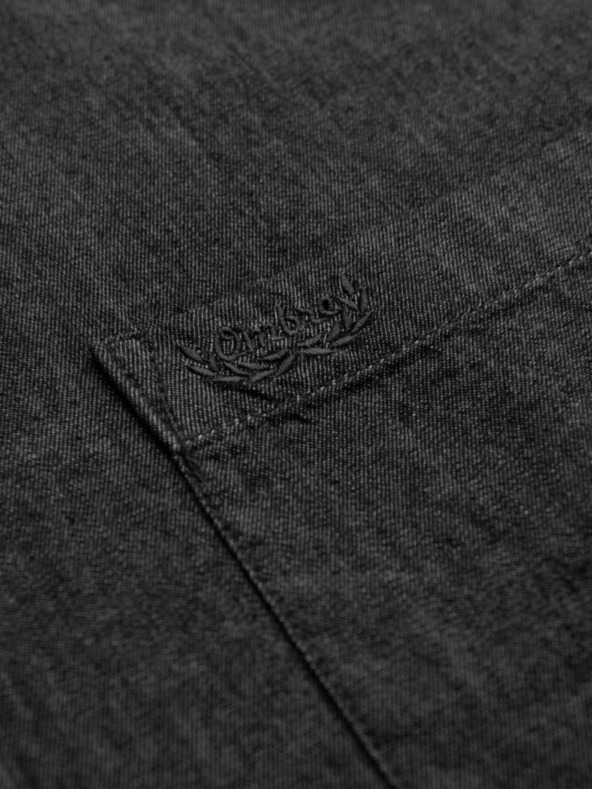 Ombre Clothing Moška jeans srajca z vezeno žepom Ombre Clothing