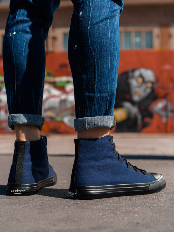 Ombre Clothing Črno-modri moški športni copati Ombre Clothing T378