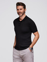 Ombre Clothing Moška polo majica SLIM FIT iz viskoze z navpičnimi črtami Ombre Clothing