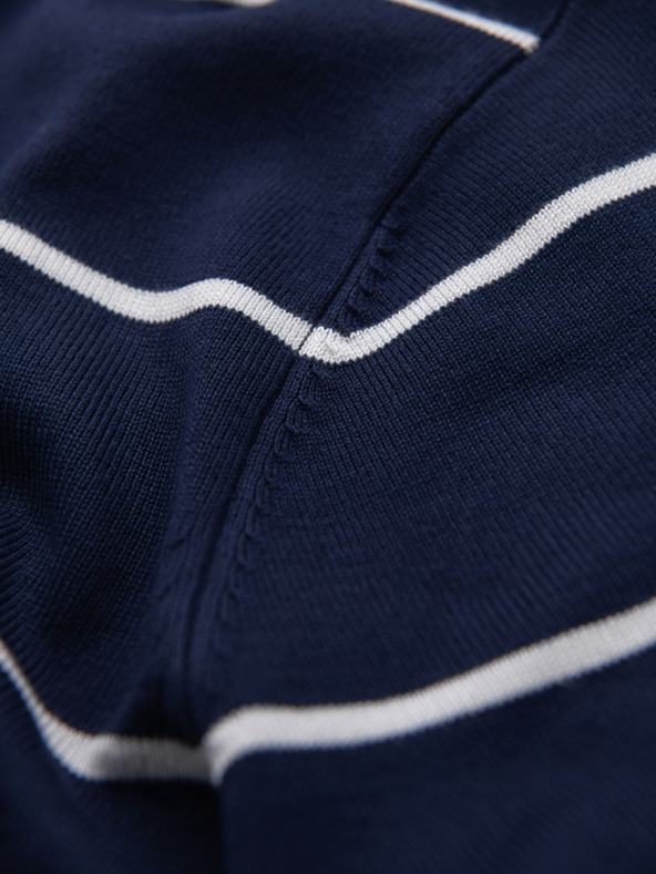 Ombre Clothing Moška polo majica iz viskoze s vodoravnimi črtami Ombre Clothing