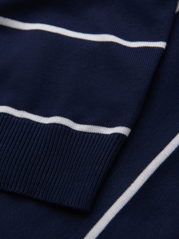 Ombre Clothing Moška polo majica iz viskoze s vodoravnimi črtami Ombre Clothing