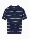 Ombre Clothing Moška polo majica iz viskoze s vodoravnimi črtami Ombre Clothing