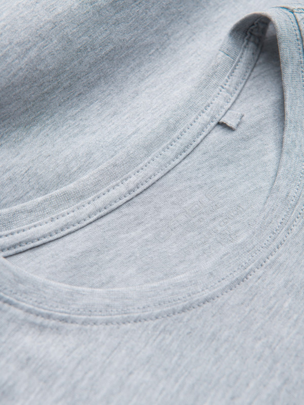 Ombre Clothing Svetlo siva moška osnovna majica Ombre Clothing