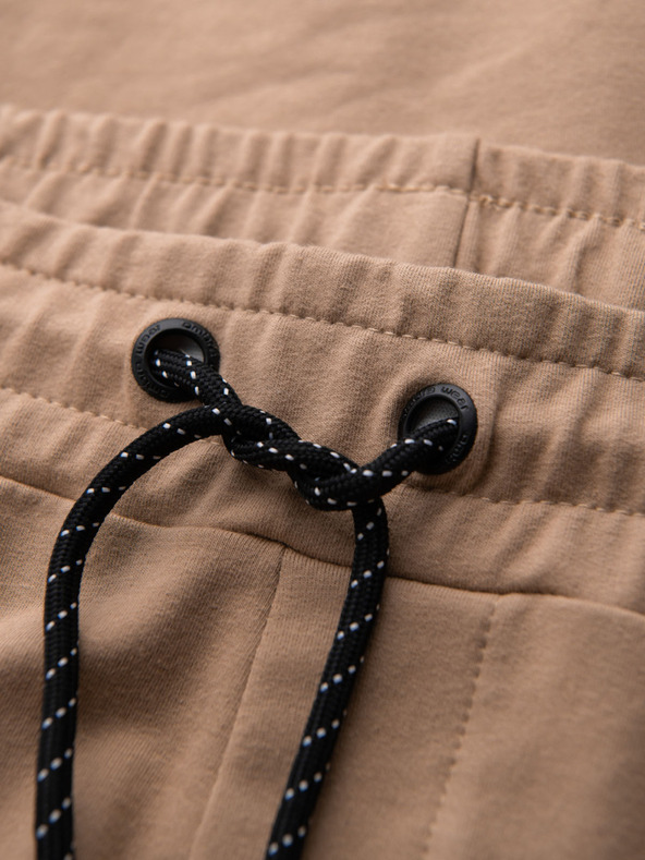 Ombre Clothing Moška jopica s kapuco + trenirka - rjava