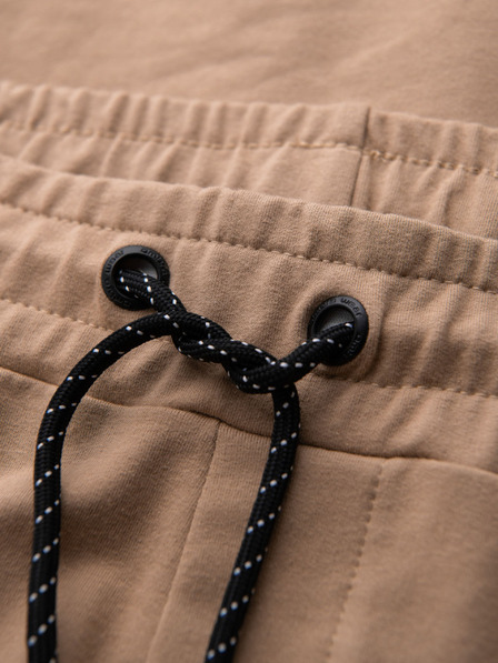 Ombre Clothing Moška jopica s kapuco + trenirka - rjava