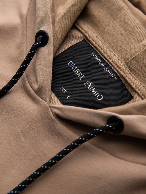 Ombre Clothing Moška jopica s kapuco + trenirka - rjava