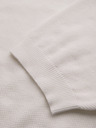 Ombre Clothing Moška bombažna polo majica iz strukturirane pletenine - bela