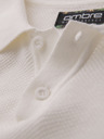 Ombre Clothing Moška bombažna polo majica iz strukturirane pletenine - bela