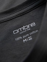 Ombre Clothing Moška klasična bombažna majica BASIC - siva