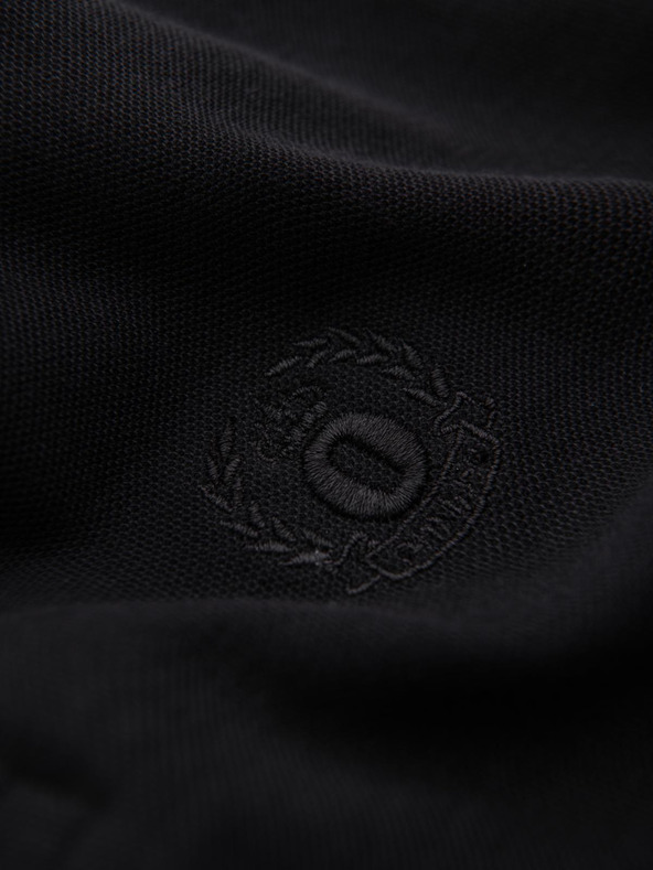 Ombre Clothing Črna moška osnovna polo majica Ombre Clothing