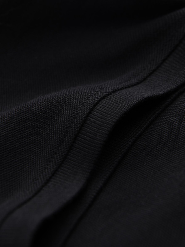 Ombre Clothing Črna moška osnovna polo majica Ombre Clothing