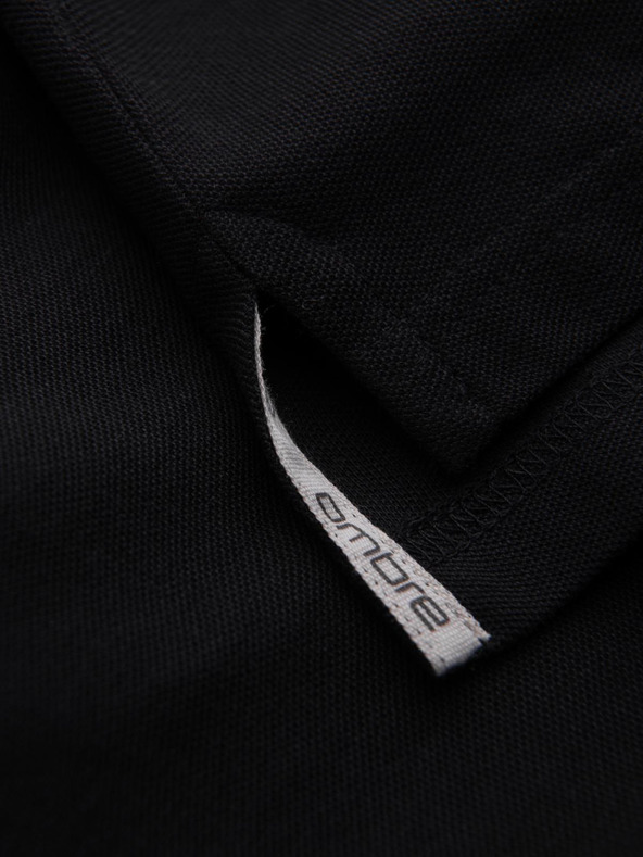 Ombre Clothing Črna moška osnovna polo majica Ombre Clothing