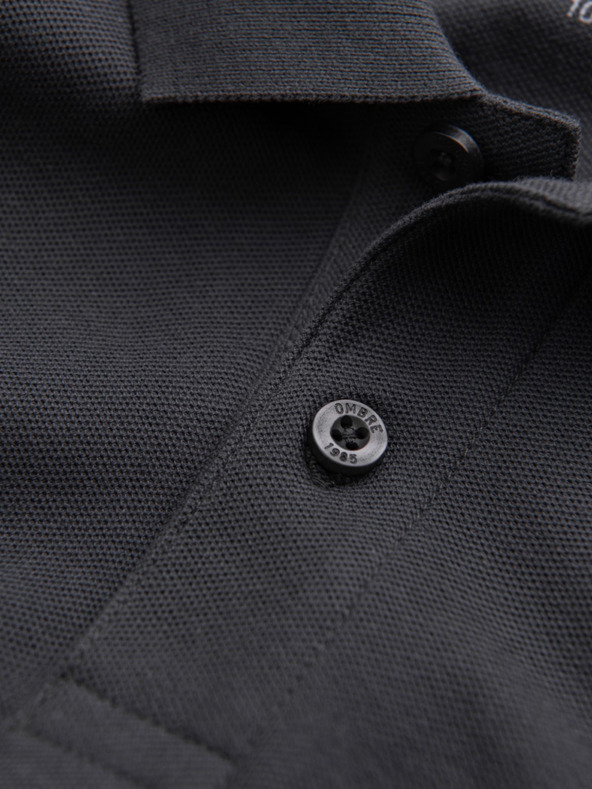 Ombre Clothing Siva moška osnovna polo majica Ombre Clothing