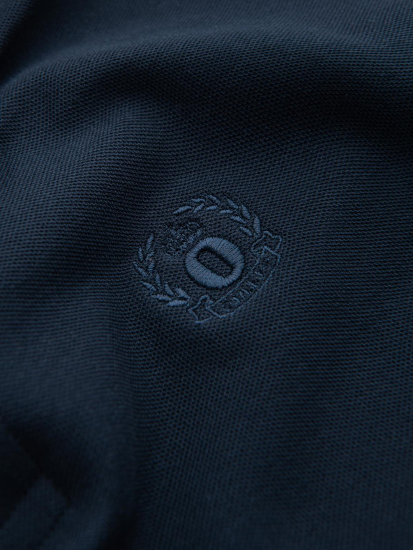 Ombre Clothing Temno modra moška osnovna polo majica Ombre Clothing