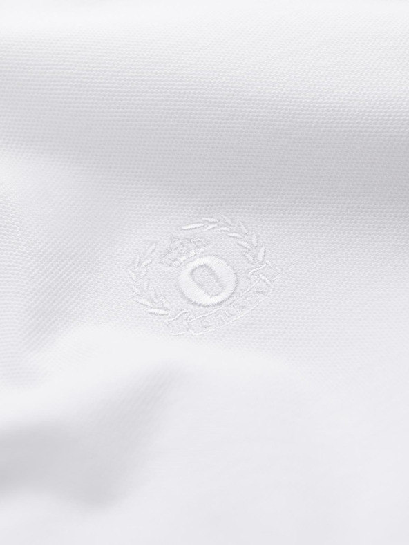 Ombre Clothing Bela moška osnovna polo majica Ombre Clothing