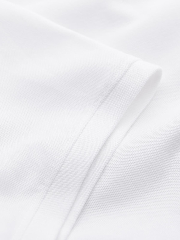 Ombre Clothing Bela moška osnovna polo majica Ombre Clothing