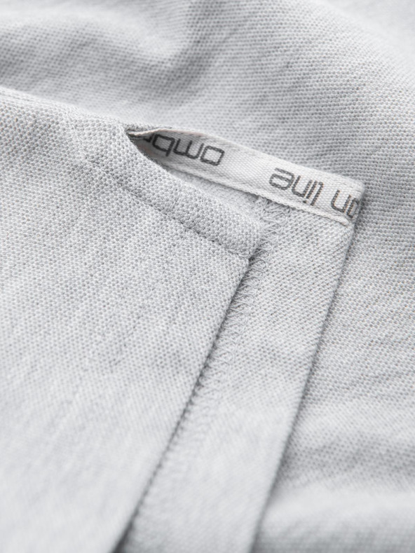 Ombre Clothing Svetlo siva moška osnovna polo majica Ombre Clothing
