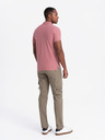 Ombre Clothing Roza moška osnovna polo majica Ombre Clothing