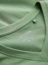 Ombre Clothing Klasična bombažna moška majica BASIC z V-izrezom - zelena V11 OM-TSBS-0145 Ombre Clothing