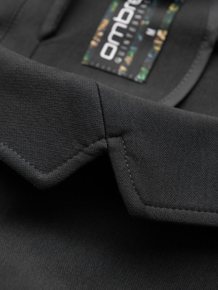 Ombre Clothing Moški sivi blazer SLIM iz rahlo strukturiranega pletiva