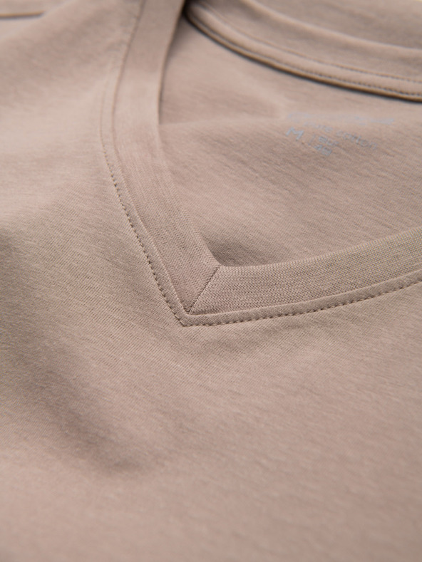 Ombre Clothing Siva moška bombažna majica z osnovnim vratom Ombre Clothing