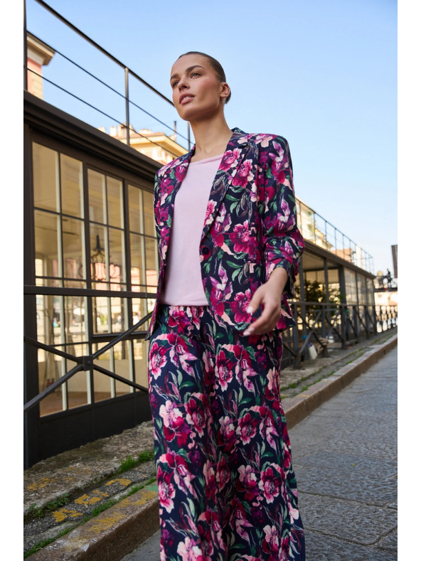 Moodo Modro cvetlično suknjič Moodo