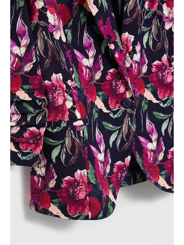 Moodo Modro cvetlično suknjič Moodo