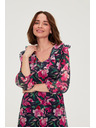 Moodo Temno modre cvetlične obleke Moodo