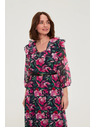 Moodo Temno modre cvetlične obleke Moodo