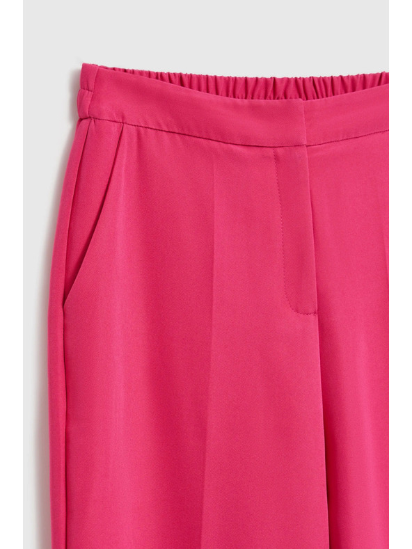 Moodo Hlače z obrobom rožnate barve Moodo
