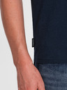 Ombre Clothing Temno modra moška osnovna majica Ombre Clothing