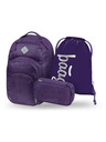 BAAGL  BAAGL SET 3 Coolmate Plum: nahrbtnik, penal, torba