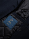 Ombre Clothing Moški temno moder volneni dvovrstni plašč - temno moder V1 OM-COWC-0134 Ombre Clothing