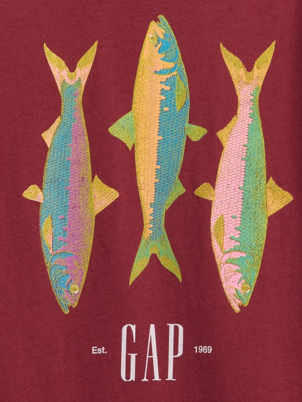 GAP Otroška majica s tisk in logom GAP