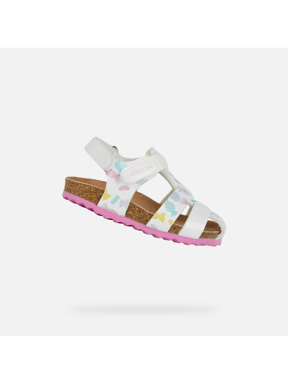 Geox Bele otroške sandale Geox Sandal Chalki