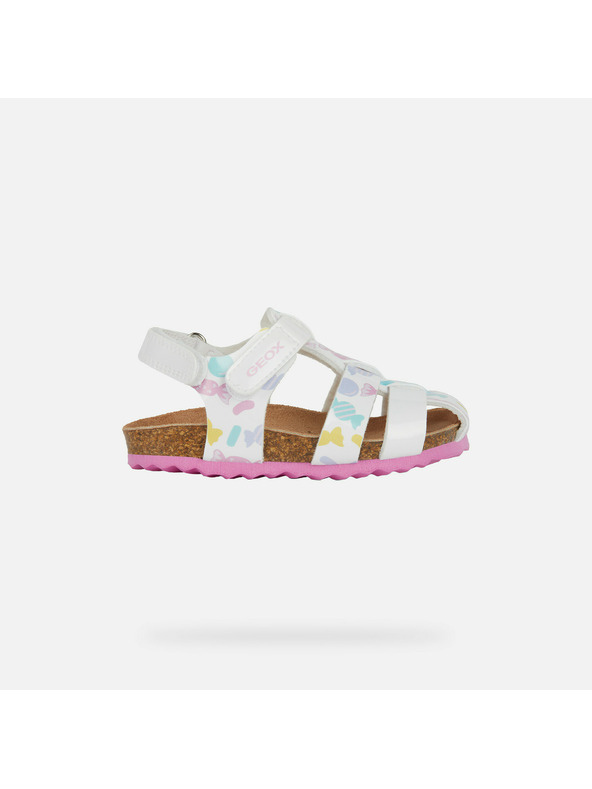 Geox Bele otroške sandale Geox Sandal Chalki