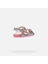 Geox Srebrne otroške sandale Geox Adriel Girl
