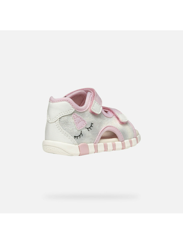 Geox Srebrne otroške bosé sandale Geox Sandal Iupidoo Gir