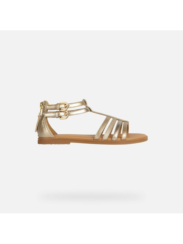 Geox Srebrne otroške sandale Geox Sandal Karly Girl