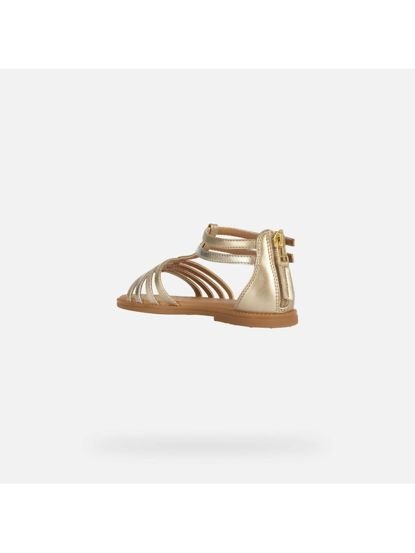 Geox Srebrne otroške sandale Geox Sandal Karly Girl