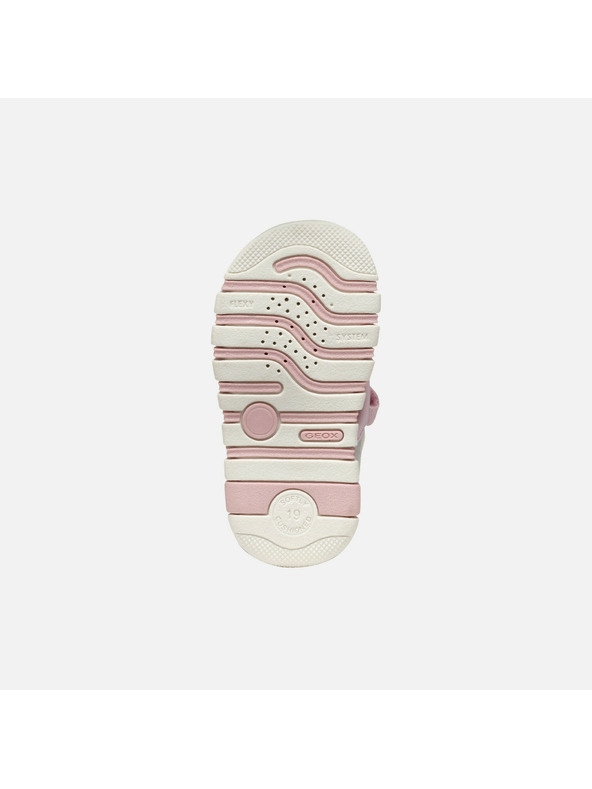 Geox Srebrne otroške bosé sandale Geox Sandal Iupidoo Gir