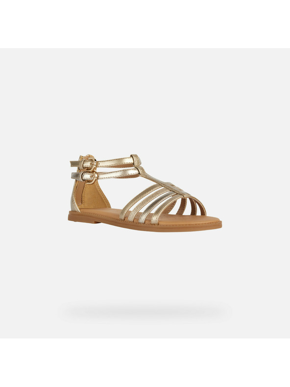 Geox Srebrne otroške sandale Geox Sandal Karly Girl