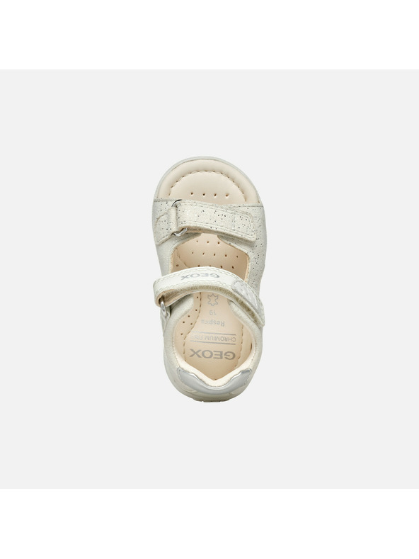 Geox Bele otroške sandale za prve korake Geox Sandal Macchia Gir