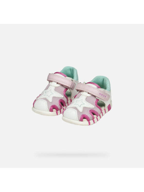 Geox Rožnate otroške tenisky za prve korake Geox Sandal Iupidoo Gir