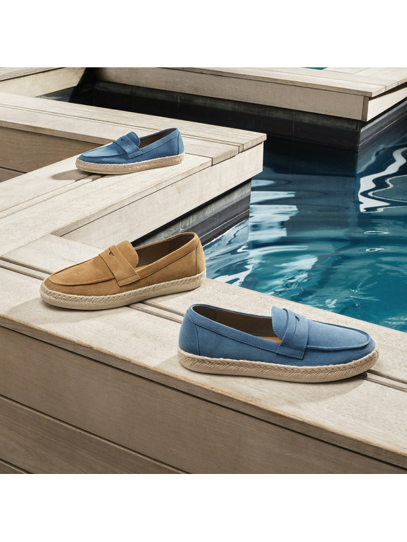 Geox Bež moške mokasine Geox Costuni