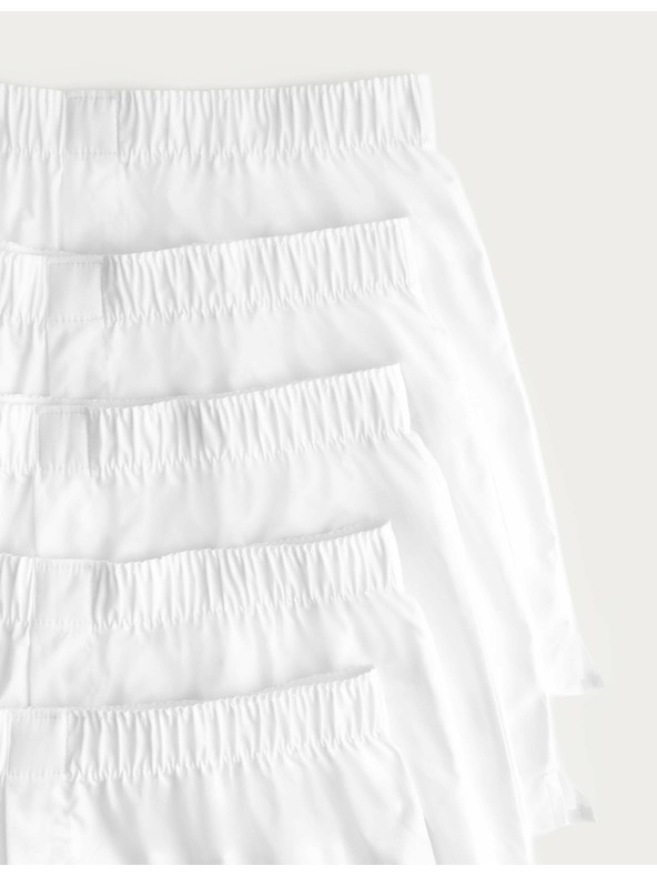 Marks & Spencer Moški komplet petih belih kratkih hlač Marks & Spencer