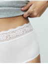 Marks & Spencer Komplet petih ženskih hlač chinos s čipkastimi detajli v beli barvi Marks & Spencer