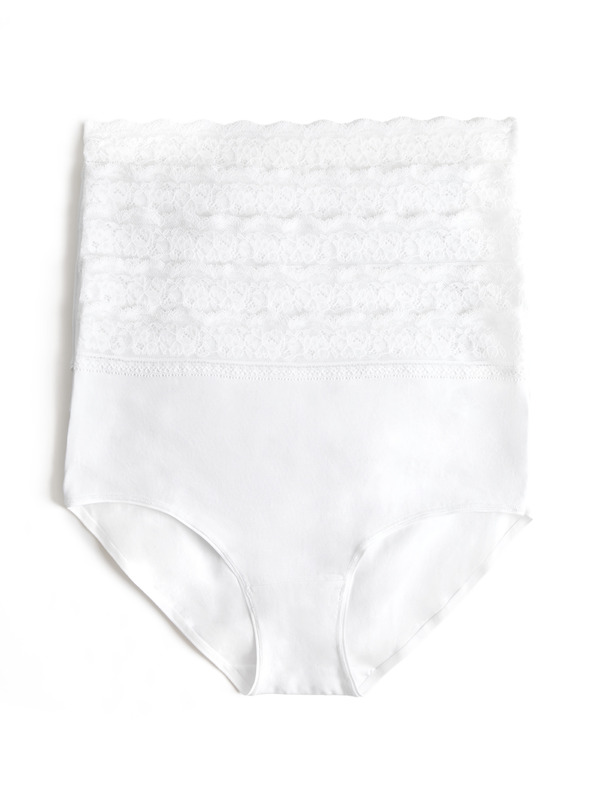 Marks & Spencer Komplet petih ženskih hlač chinos s čipkastimi detajli v beli barvi Marks & Spencer