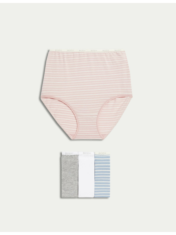 Marks & Spencer Komplet štirih ženskih hlač v roza, sivi, beli in svetlo modri barvi Marks & Spencer